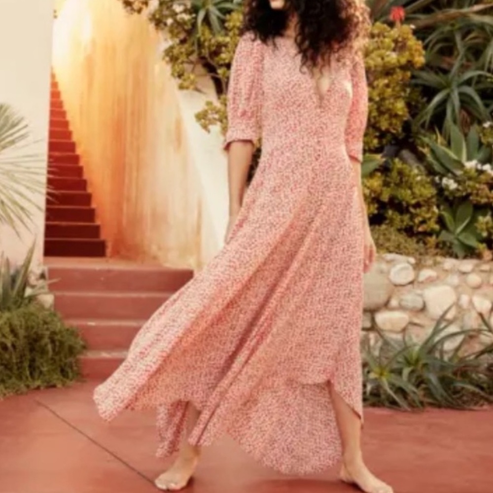 Doen Pink Laurel Maxi Dress